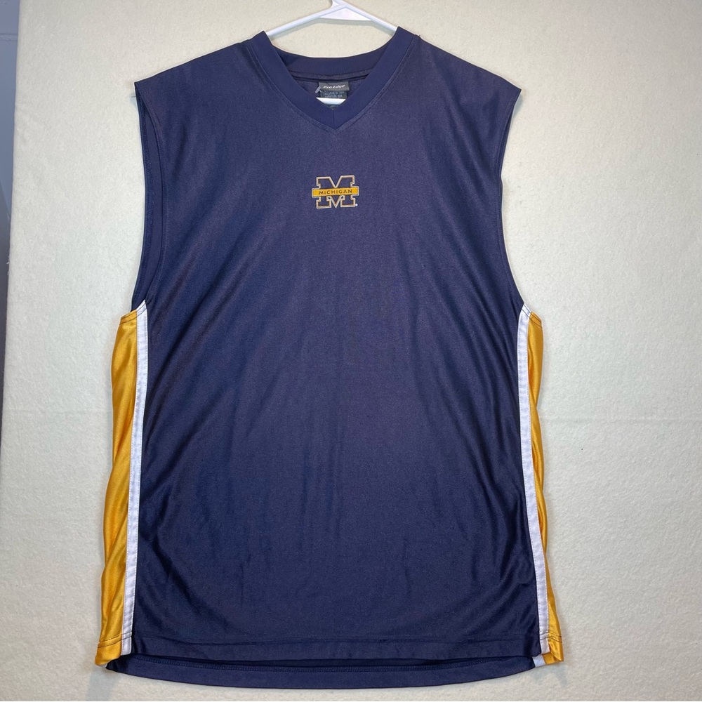 University of Michigan  Navy and Gold Sleeveless Sports Jersey